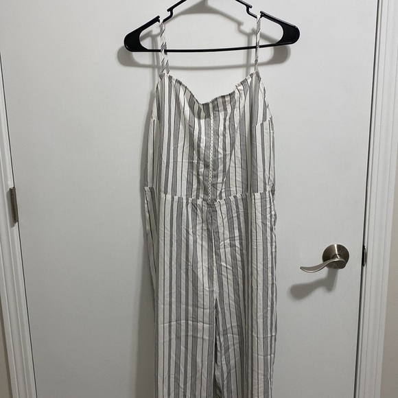 🚨Roxy Womens Catching Feelings Romper Pantsuit Striped Adjustable Straps - Picture 2 of 13